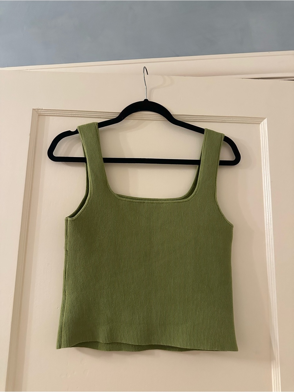Reformation Olive Ribbed Square-Neck Tank - Picture 4 of 4